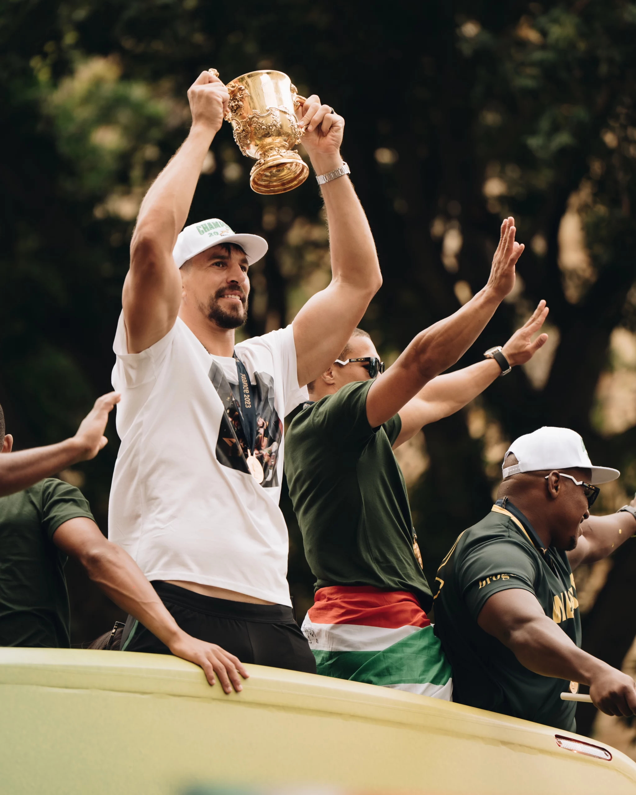 2023 Springbok Rugby World Cup Victory Trophy Tour in Long Street, Cape Town, South Africa